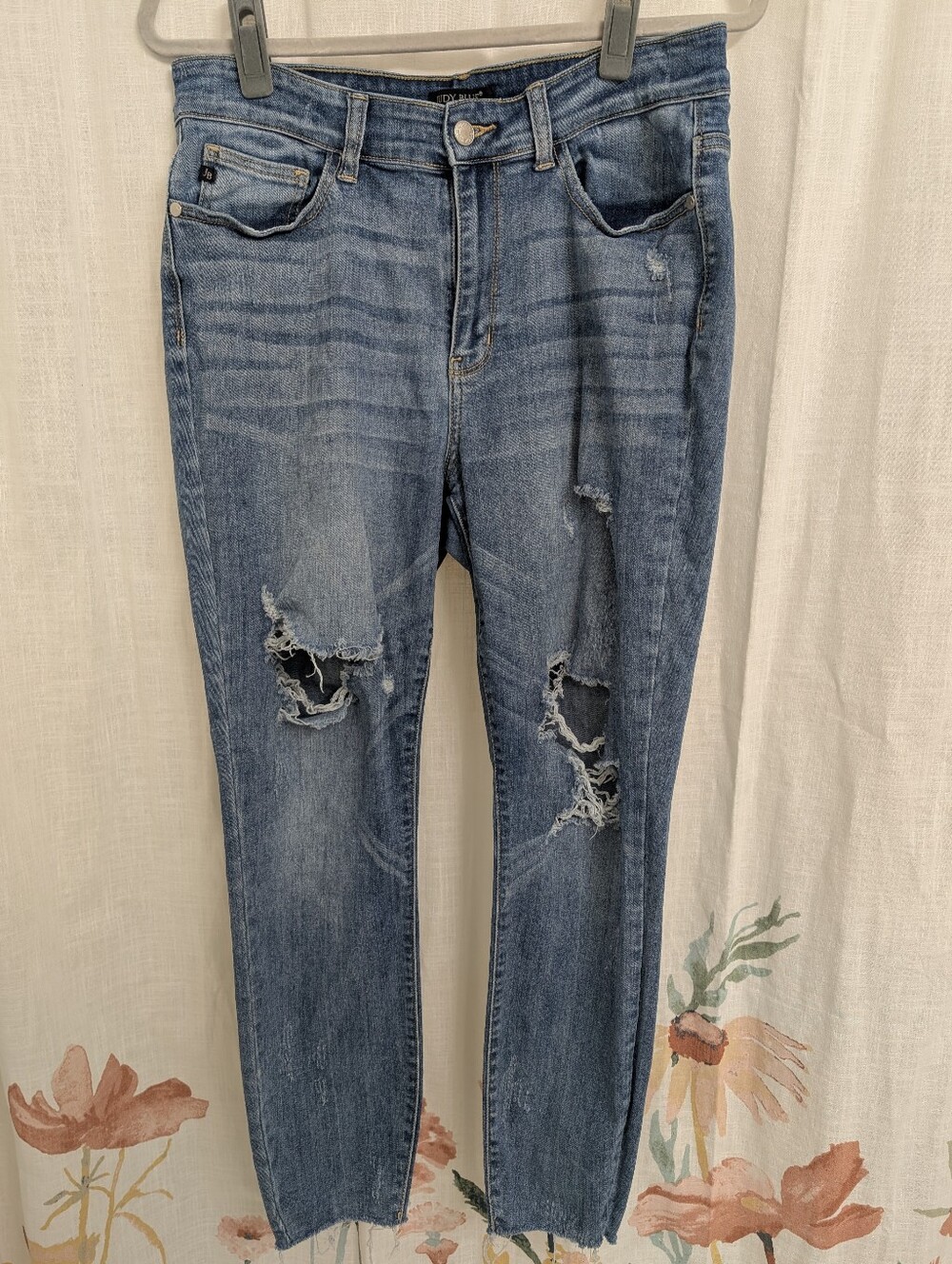 Judy Blue Distressed Skinny Jeans Size 14W